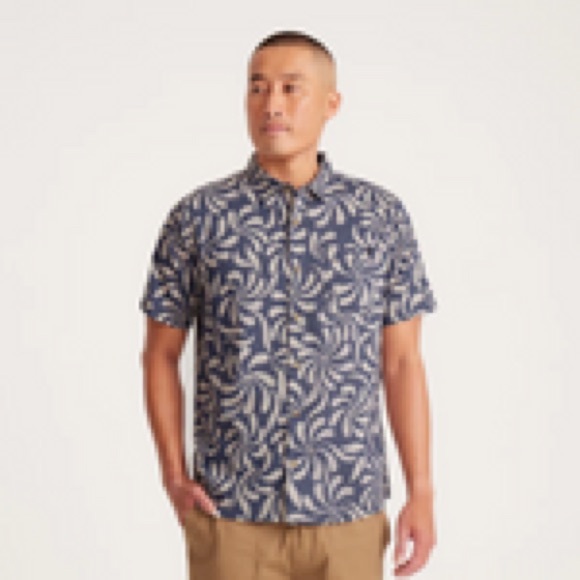 Roark Blue and White Swirl Pattern Shirt Size Large - Picture 3 of 6